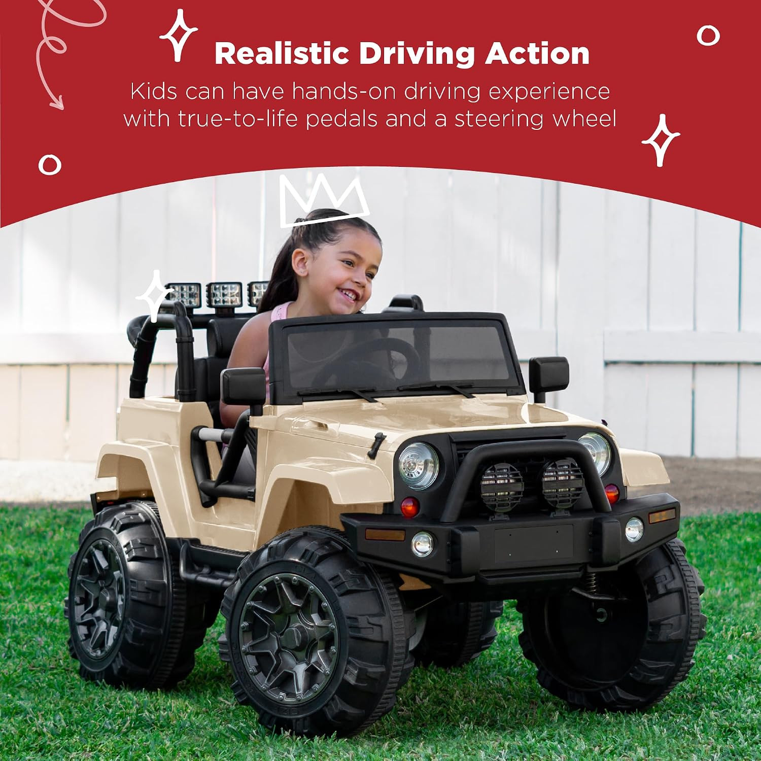 Best Choice Products Jumbo 12V Kids Electric Vehicle Toy Ride on Car with Parent