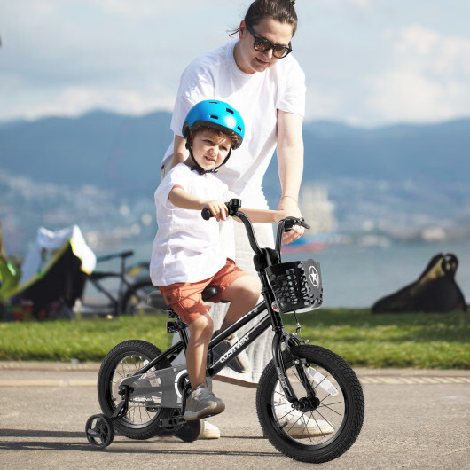 14 Inch Kids Bike with Basket and Training Wheels for Children Aged 4-5 Years Ol