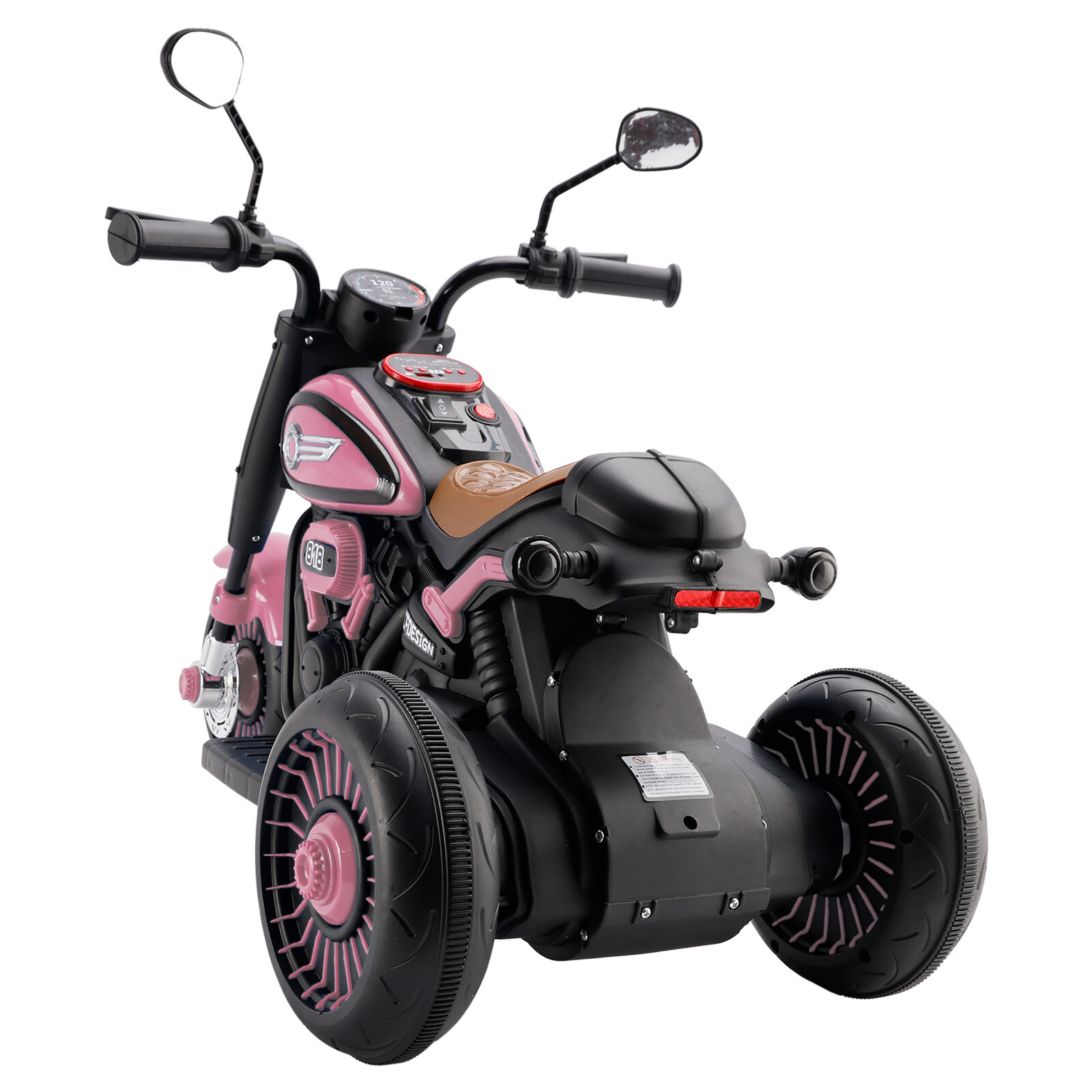 3Wheel 6V Kid Ride On Motorcycle Electric Toy With Colorful Light Music Pink B9