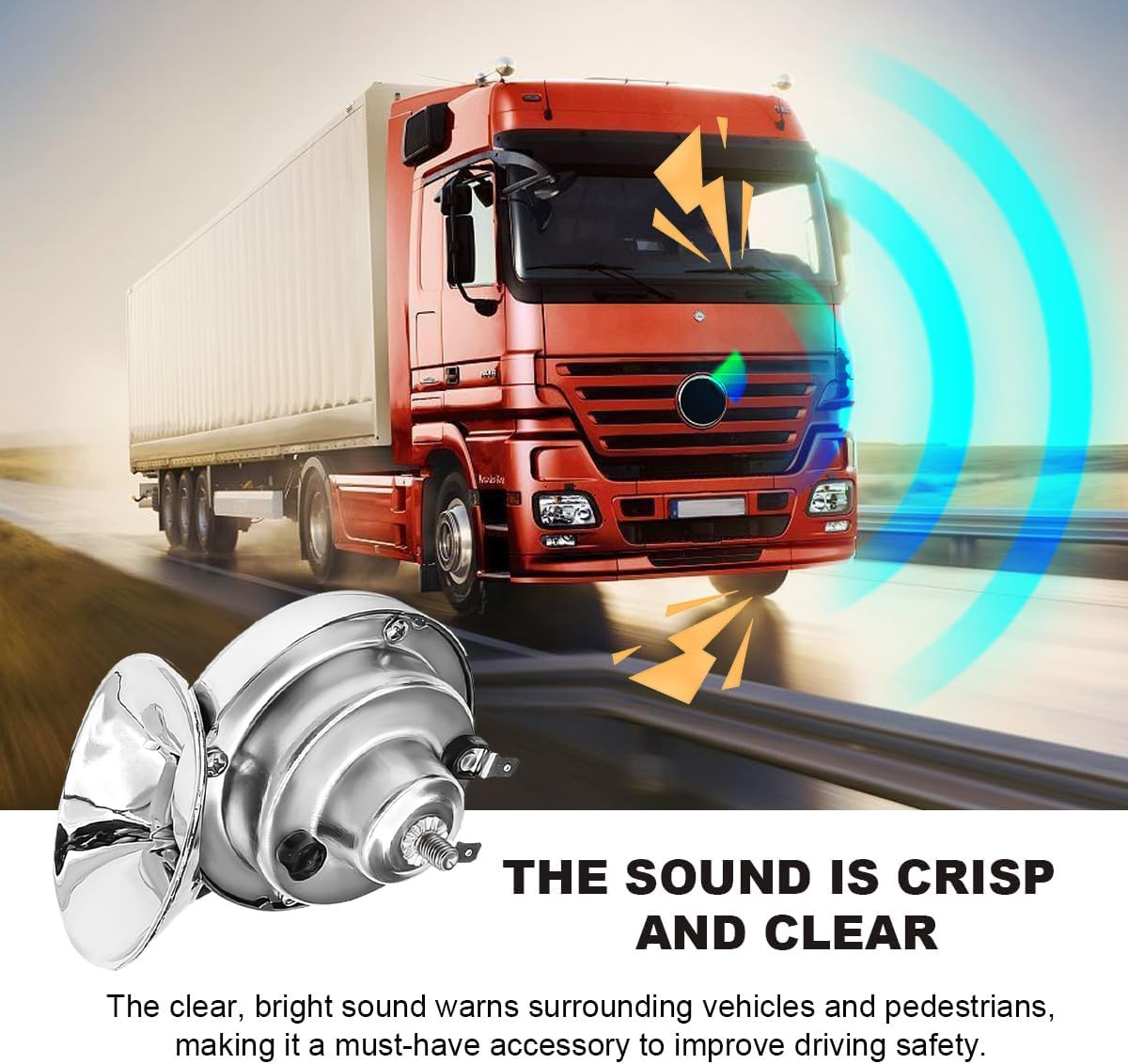 Super Loud Car Snail Horns, 12V 300DB Durable Car Horn Kit, High Low Tone