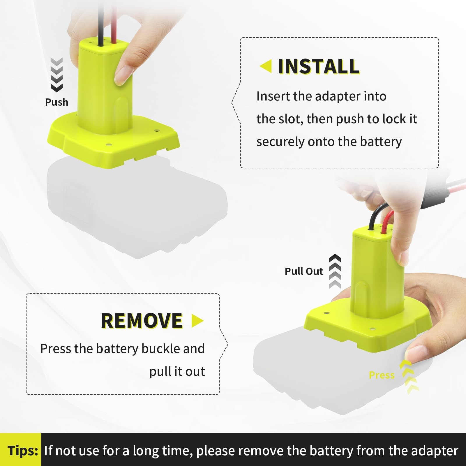 for Power Wheel Battery Adapter, Compatible with Ryobi 18V Battery, with Wire…