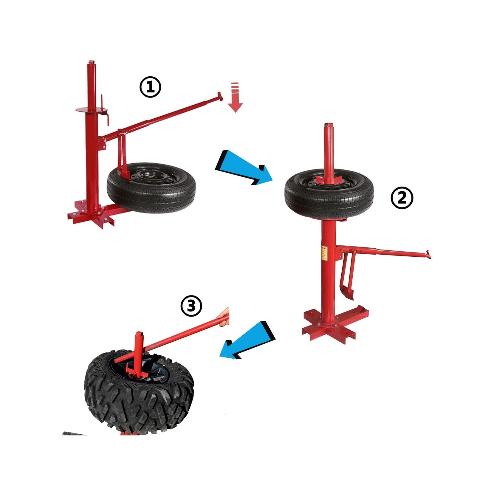 Portable Tire Changer – Manual Bead Breaker, Car/Truck/Motorcycle