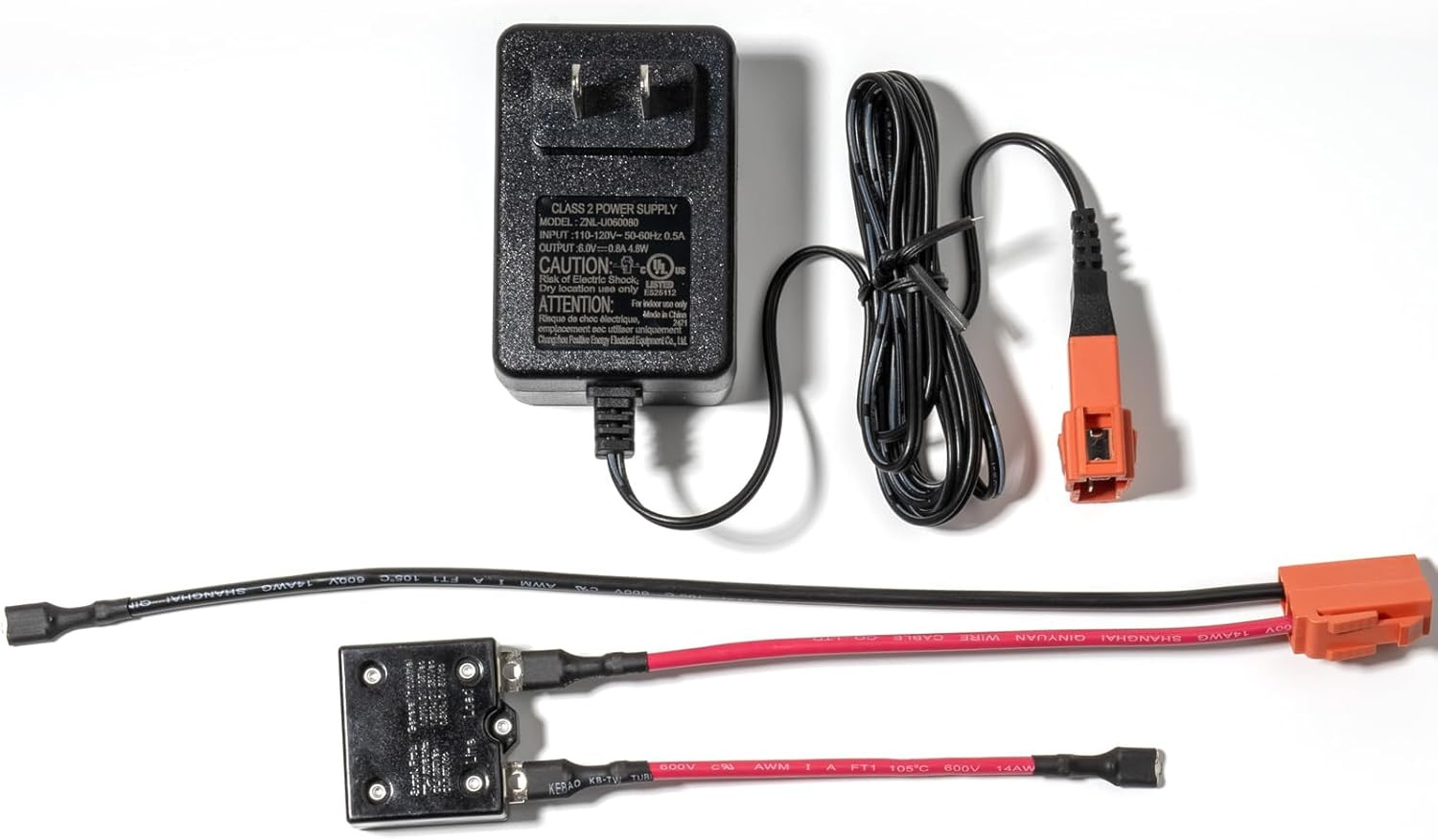 2Pin 6V Charger for Kids Ride on Car with Wiring Harnesses Parts Replacement 6 V