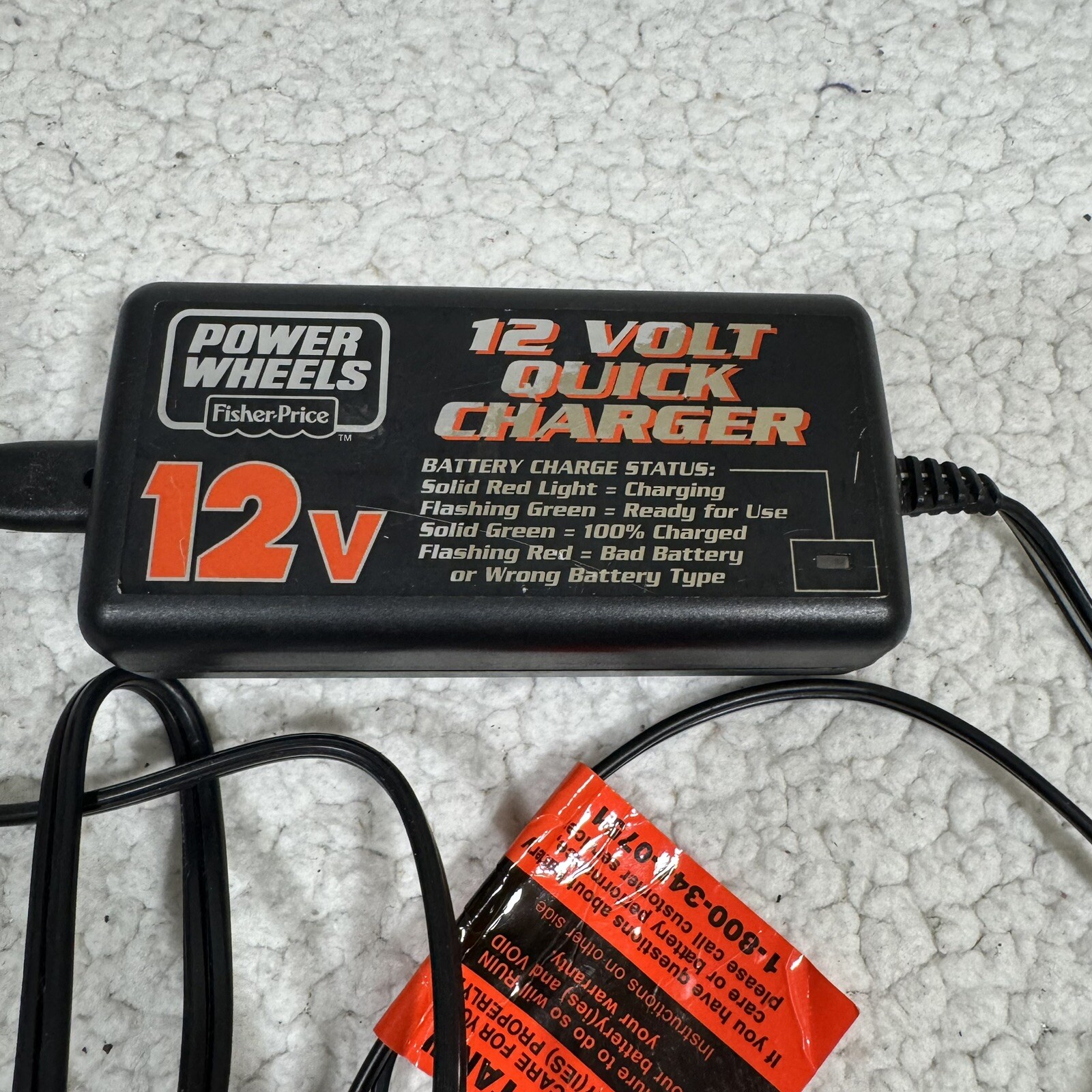 Power Wheels 12V Quick Charger – Model # 00801-1501 UNTESTED