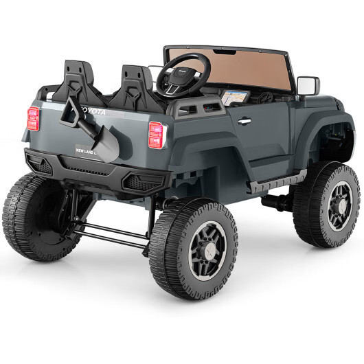 24V 2-Seater Kids Ride On Car 4WD/2WD Switchable w/ Remote Control – Black