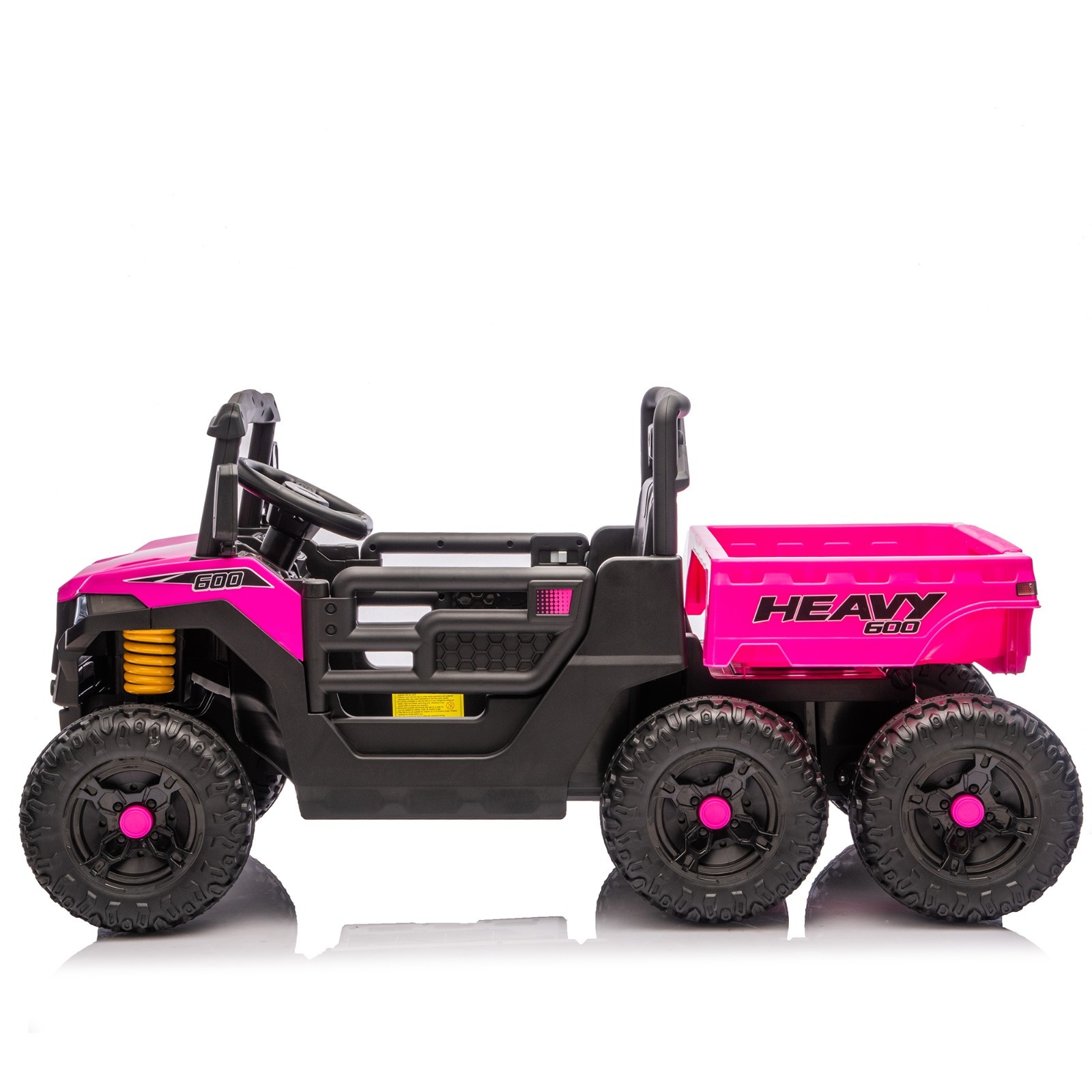 24V Kids ELectric Car Dump Truck Ride on Toys w/Remote,LED,400W Motor, Pink