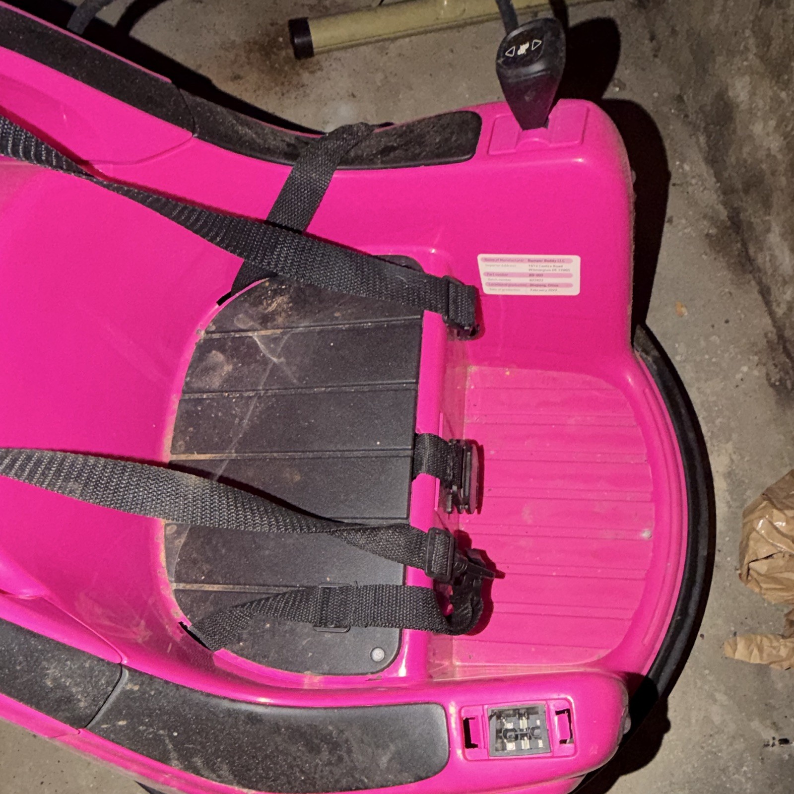 Bumper Buddy Pink Battery Operated Ride-On Bumper Car Seat Harness BB-002 2022