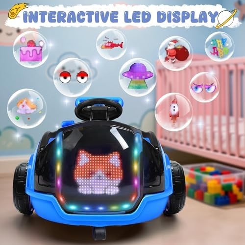 ANPABO 3-in-1 Electric Push Ride On Car, 12V Kids Ride On Toy w/Remote Contro…