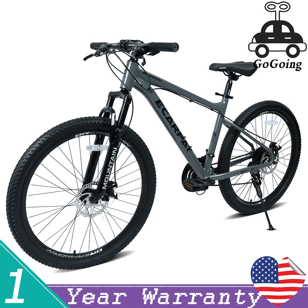 26in Mountain Bike w/ Disc Brakes 21-Speed Bicycle for Trail Riding & Touring