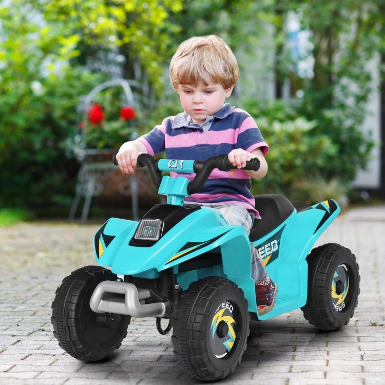 6V Kids Electric Quad ATV 4 Wheels Ride On Toy Toddlers Forward & Reverse Blue