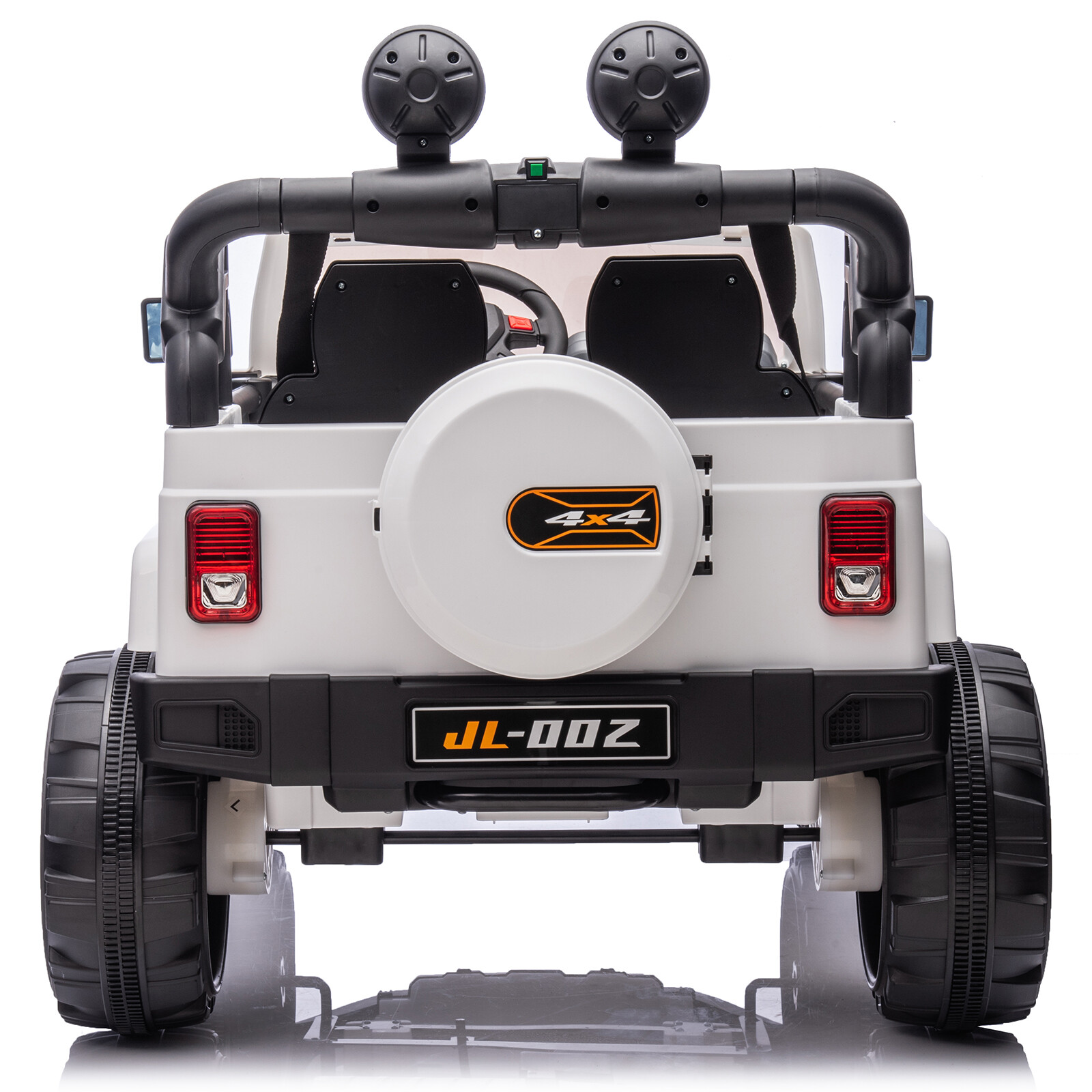 JOYLDIAS 12V Kids White Ride On Car Electric Toy Truck 3 Speed MP3 LED w/ Remote