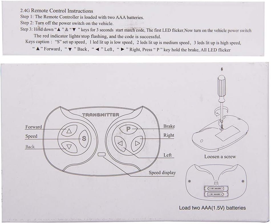JR1958RX-2S Kids Powered Ride on car 2.4G Bluetooth Remote Control and…