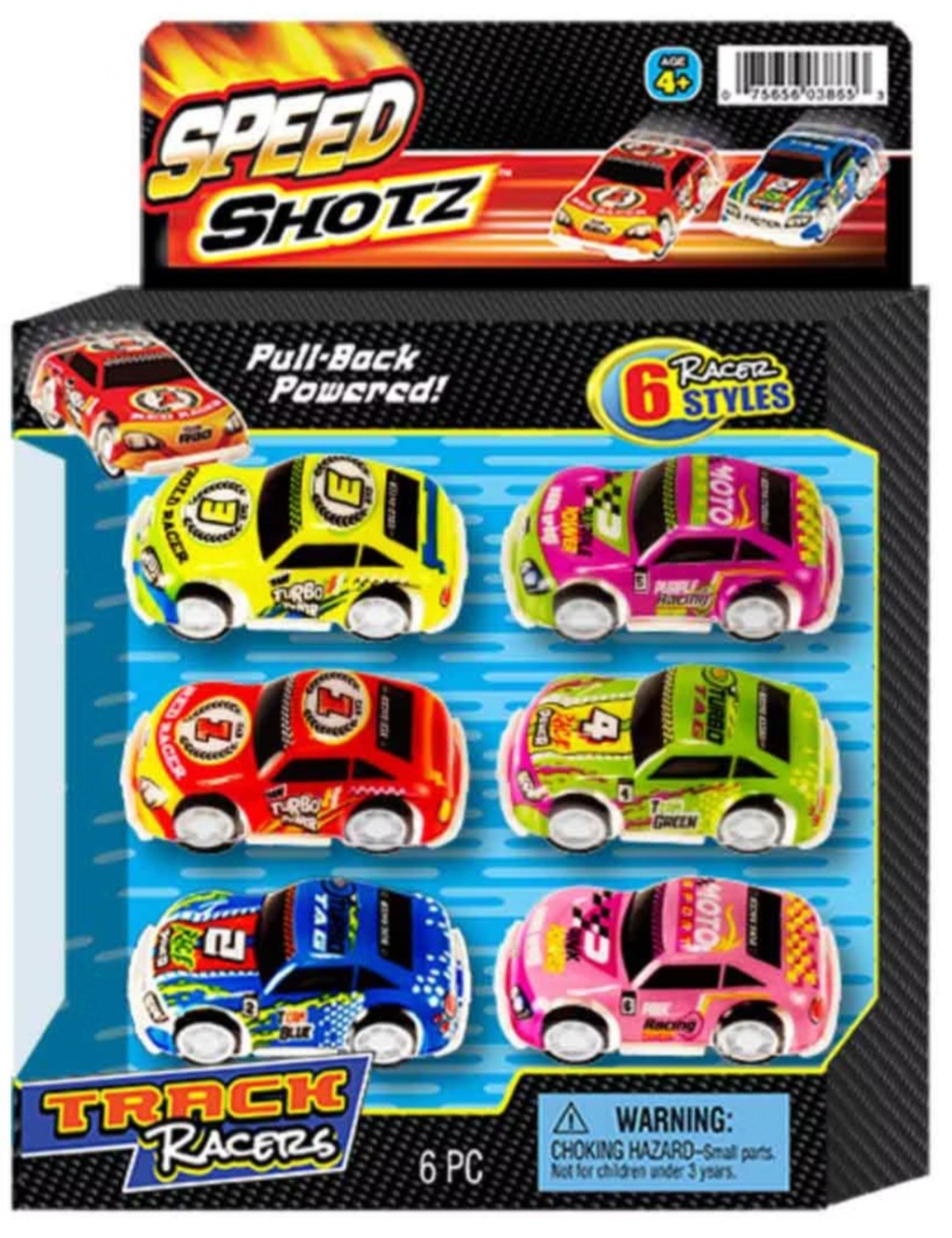 Speed Shotz Pull Back Race Cars Lot 6 Bright Fast Action. Brand New Unopened