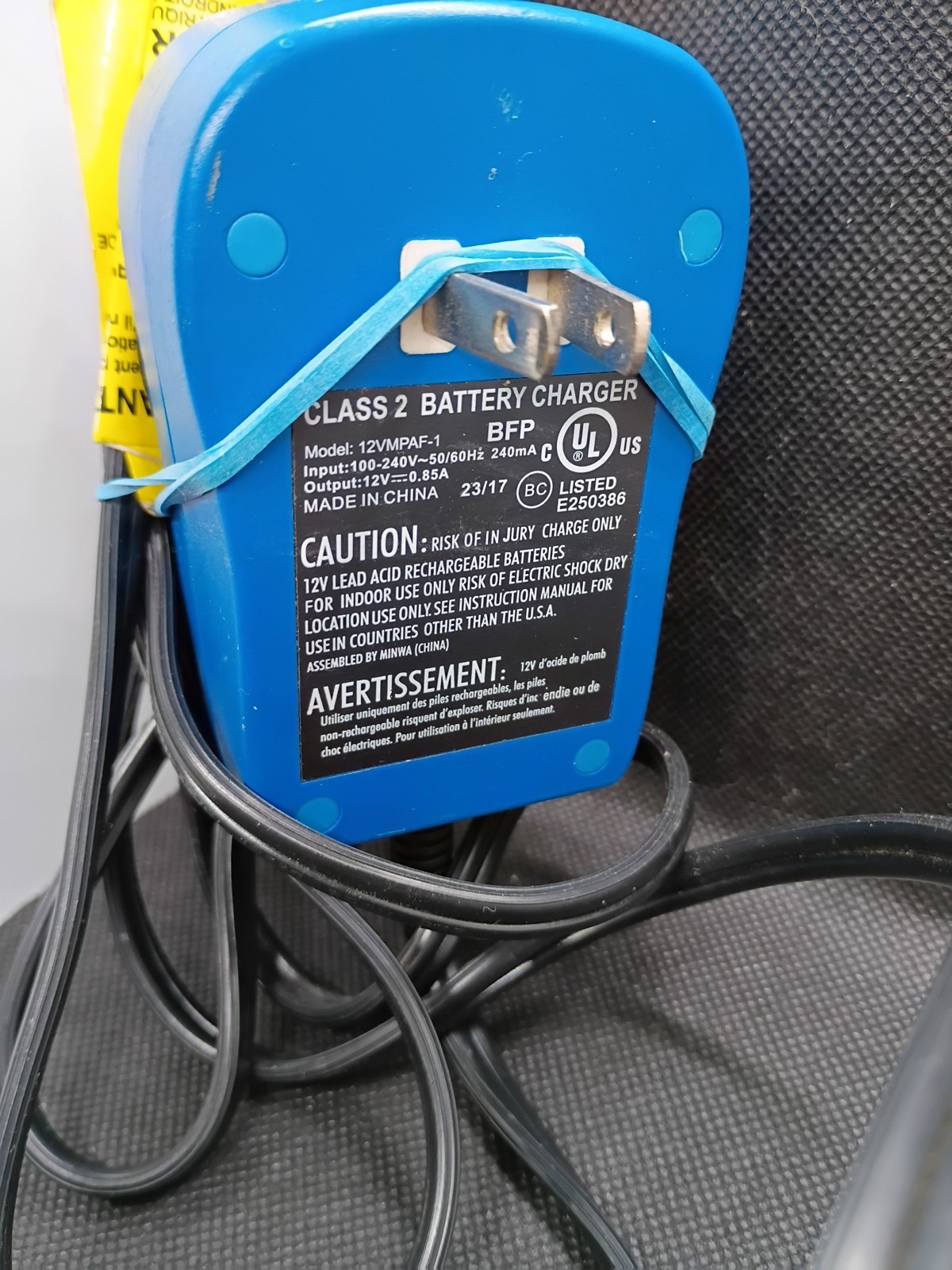 Genuine Peg-Perego 12V DC Class 2 Battery Charger Model 25200030