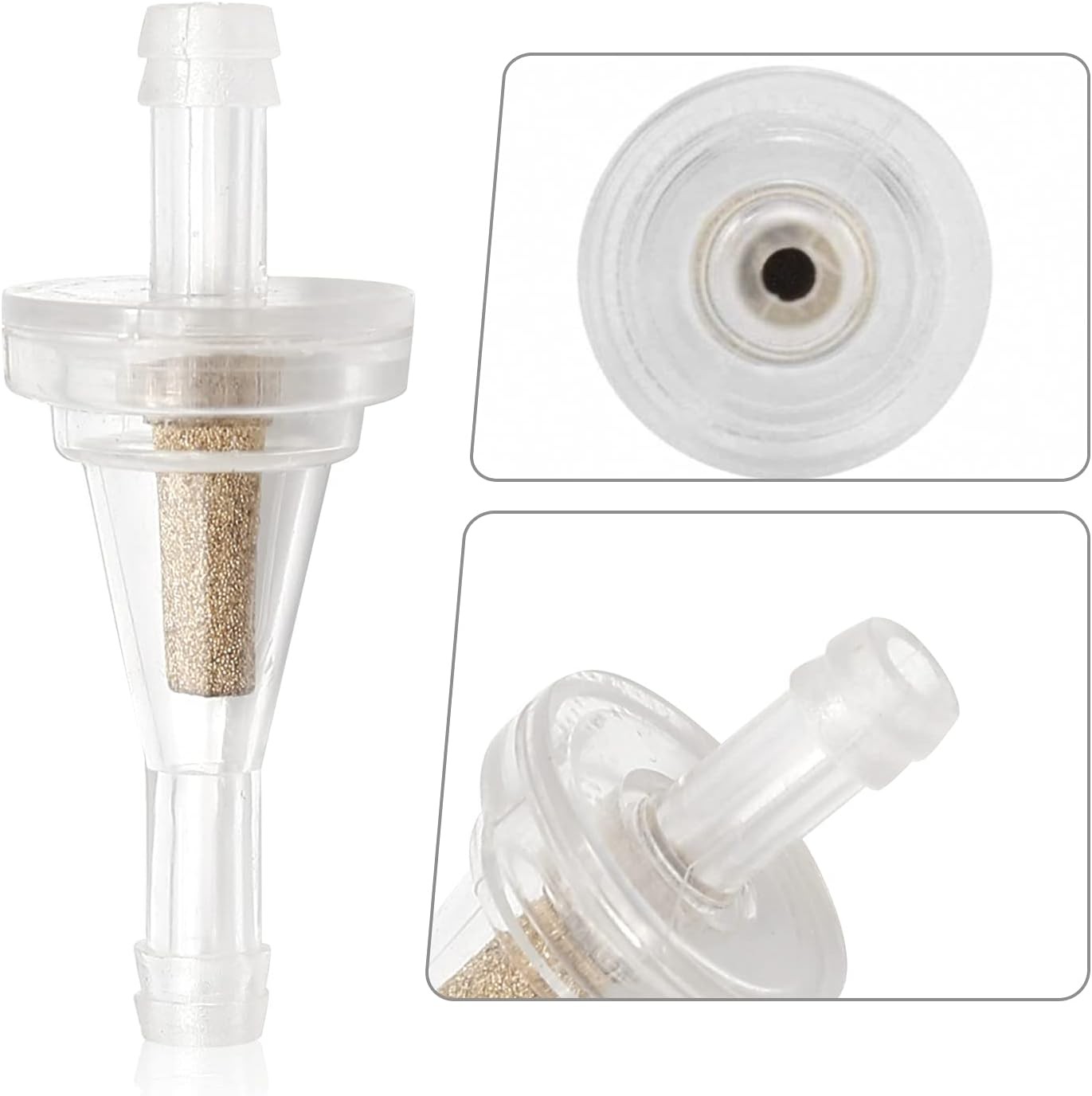 10Pcs 1/4 Inch Motorcycle Clear Gas Inline Fuel Filter Replacement for Dirt Bike