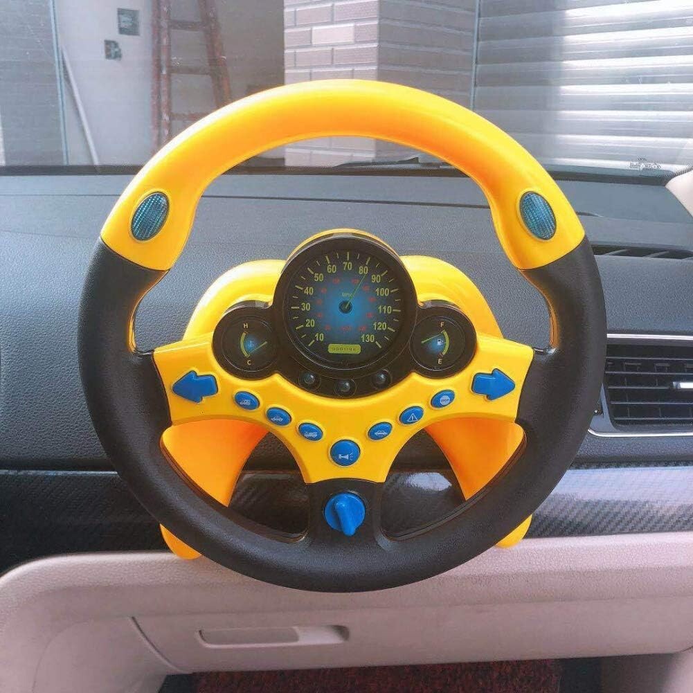 Portable Simulated Driving Steering Wheel Toy for Educational Fun & Imagination