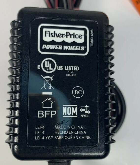 Fisher Price Power Wheels 00803-1295 6V Class 2 Battery Charger OEM Genuine