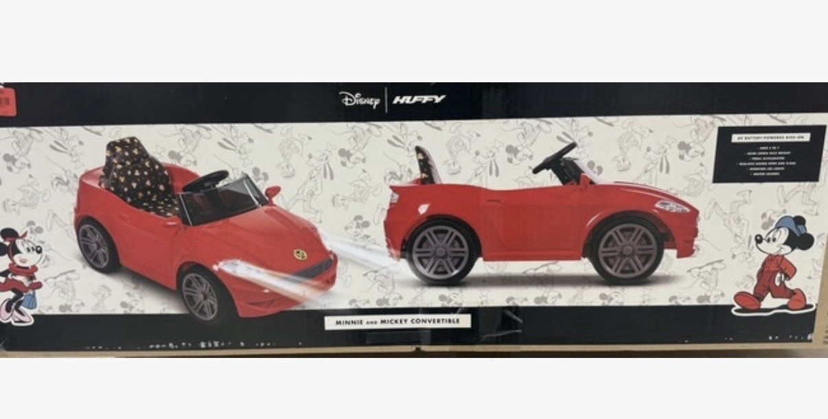 Huffy Disney Minnie & Mickey Convertible 6V Battery Ride-On Red 17415