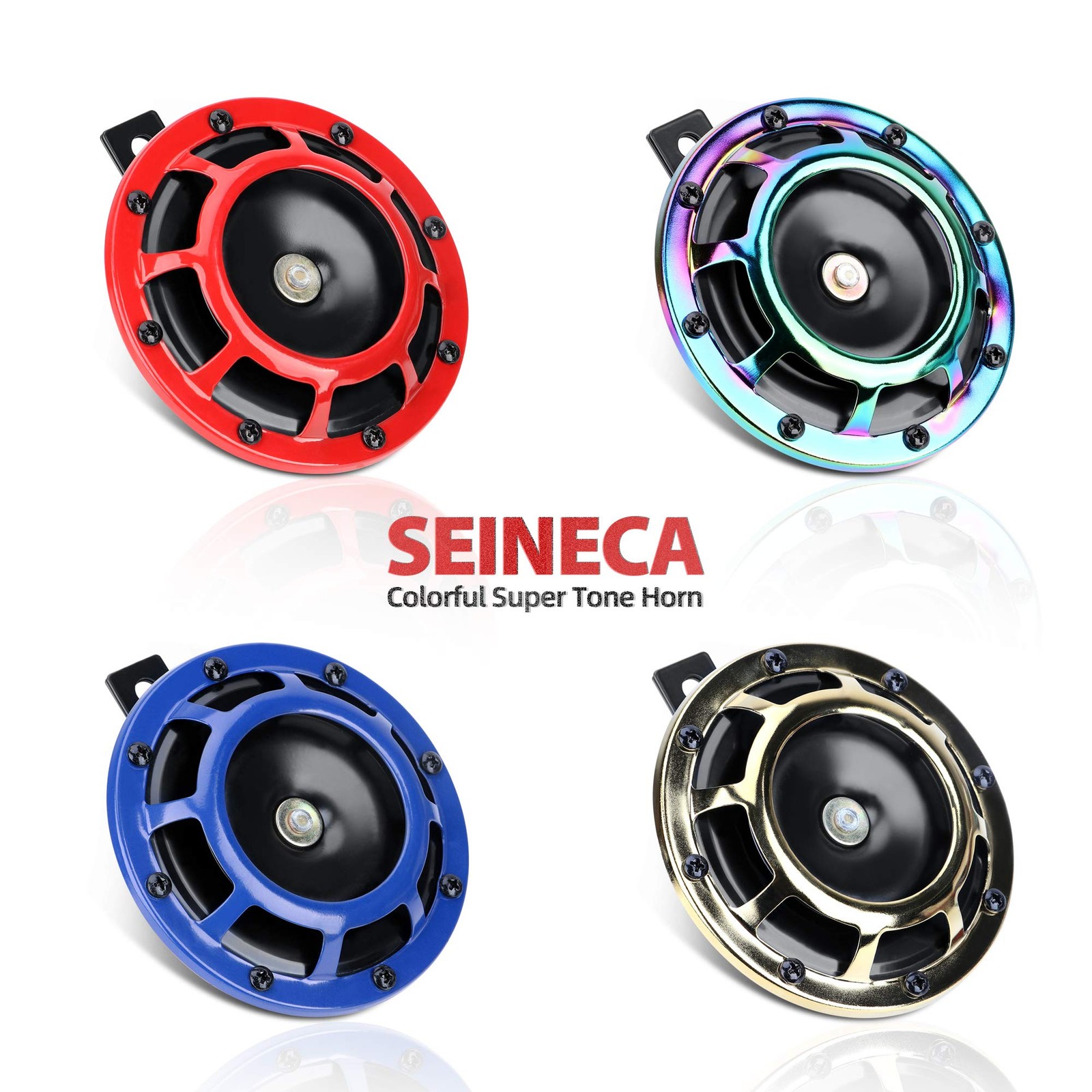 Car Horn 12V Loud Super tone,Waterproof Electric Horn Metal Twin Horn Kit wit…