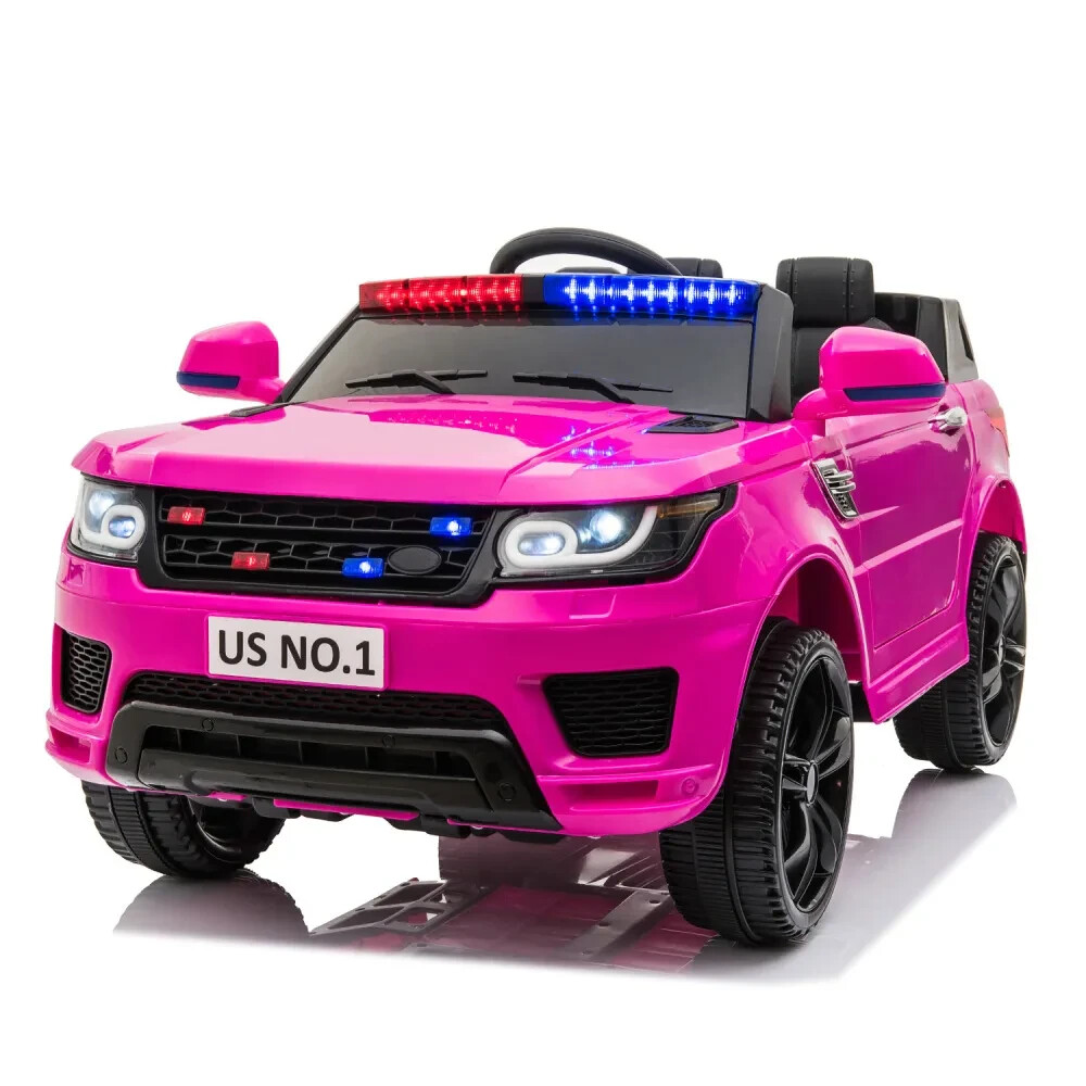 Kids Ride on Police Car with Parental Remote Control 12V Battery Powered Toy