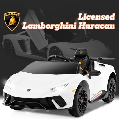 12V Kids Electric Vehicle – Licensed Lamborghini Huracan – 12V – White