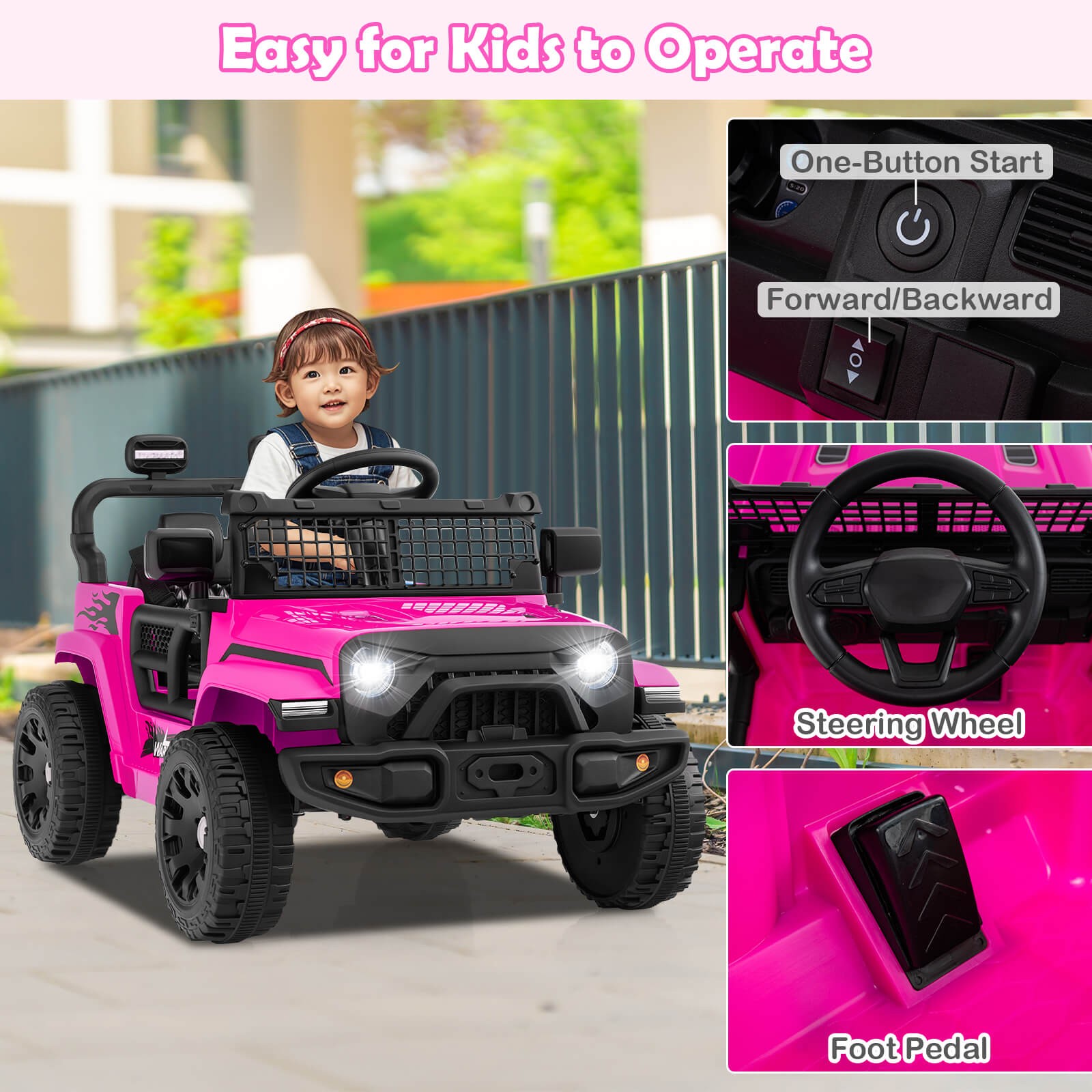 12V Kids Ride on Truck Car Battery Powered Electric Vehicle with Remote Control