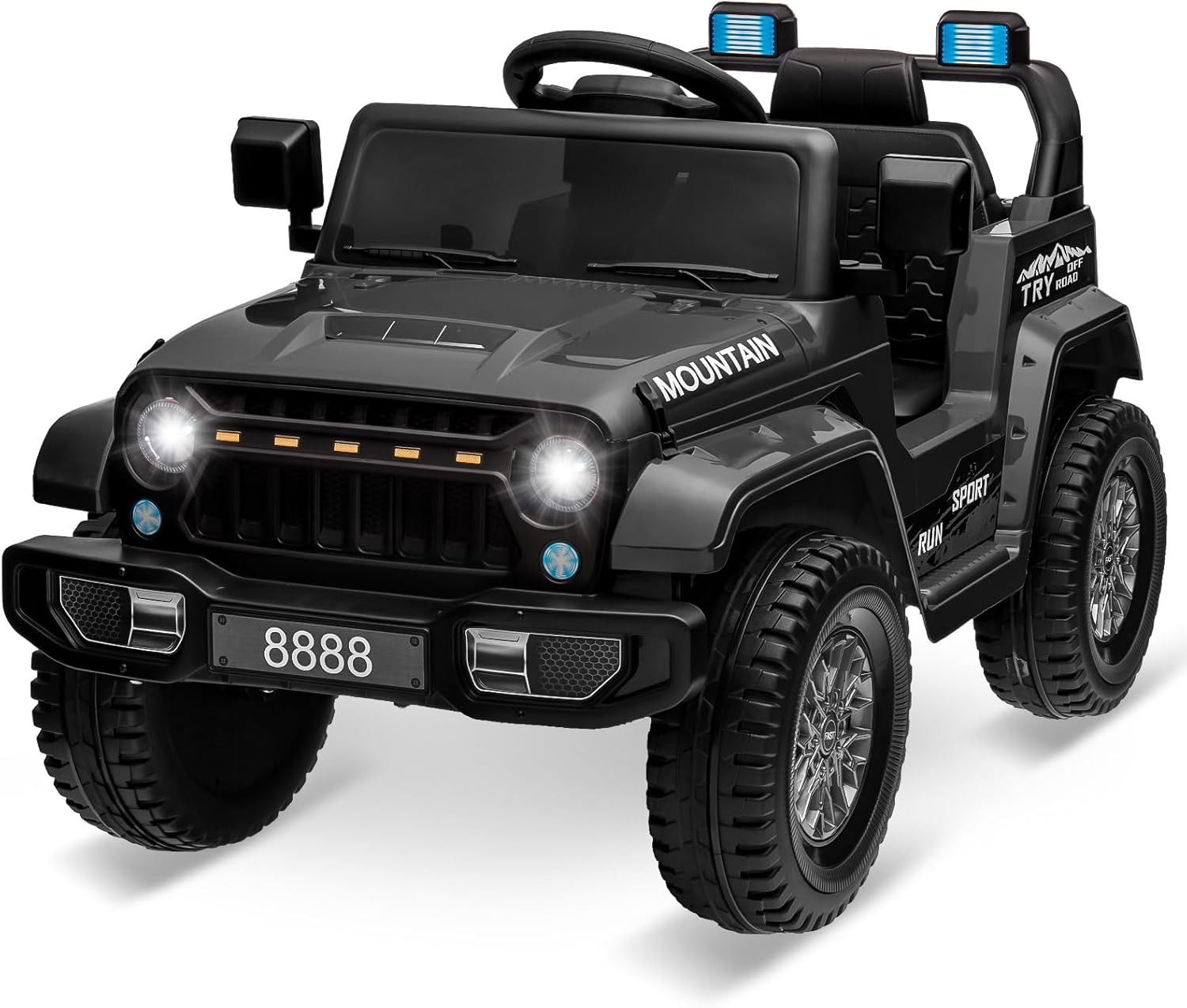 12V Kids Electric Ride-On Truck Car – 3 Speed, MP3, LED Lights, 66 lb Capacity