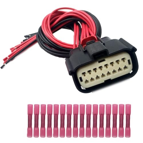 2PCS 16 Pin Headlights Connector Compatible with Dodge Challenger. 2015-2023