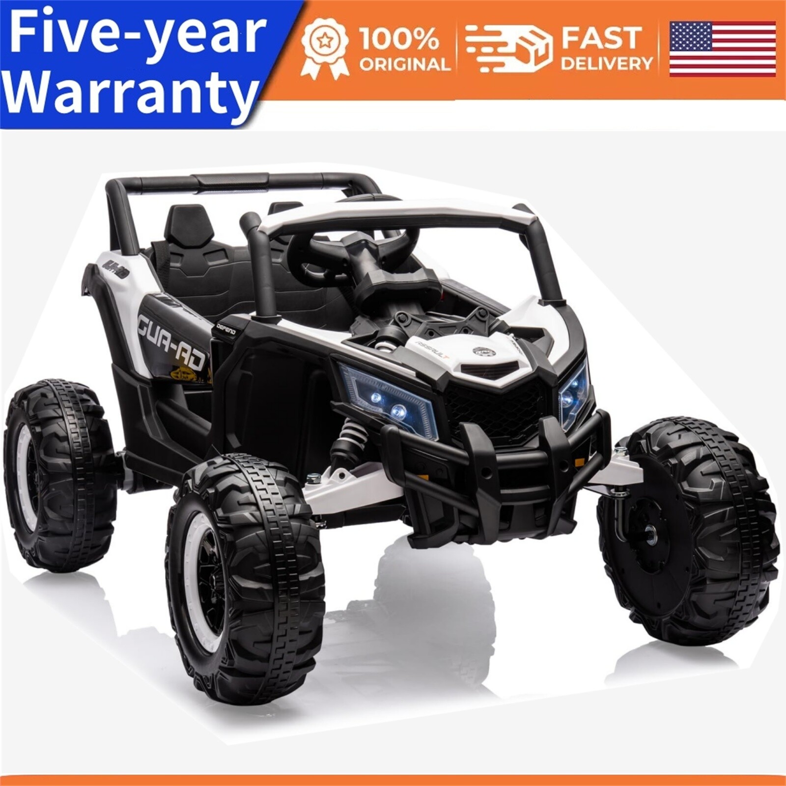 24V Kids Ride-On Utv Car with Remote Control Spring Suspension 200W Motor Music
