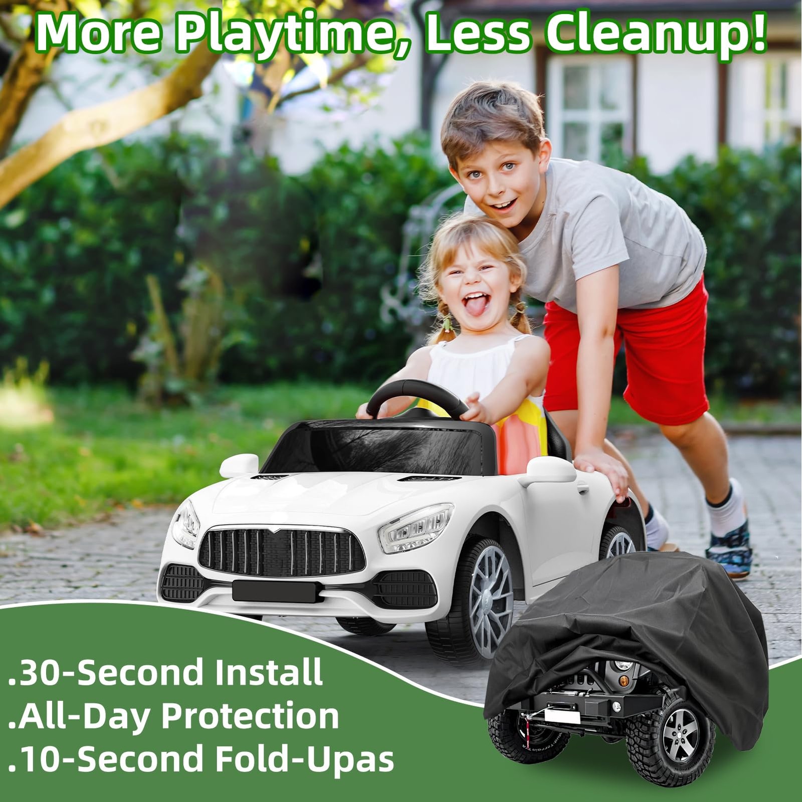 Kids Car Cover – Ride-On Car Truck Cover Waterproof, 420D Kids Ride on Toys w…