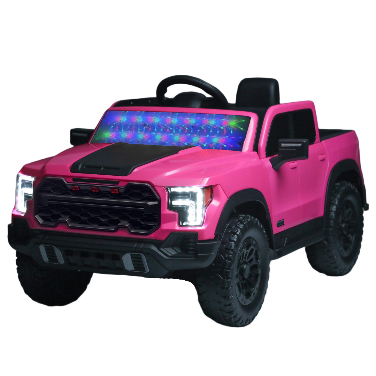 12V Kids Ride-On Car Remote Control, 4-Wheel Shock Absorption 3-6 Years Pink