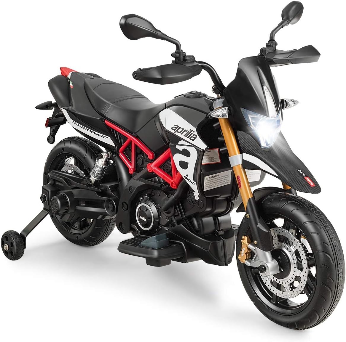 Aprilia Electric Motorcycle for Kids – Safe Ride-On Toy with Training Wheels