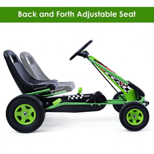 4 Wheels Kids Ride On Pedal Powered Bike Go Kart Racer Car Outdoor Play Toy-Gree