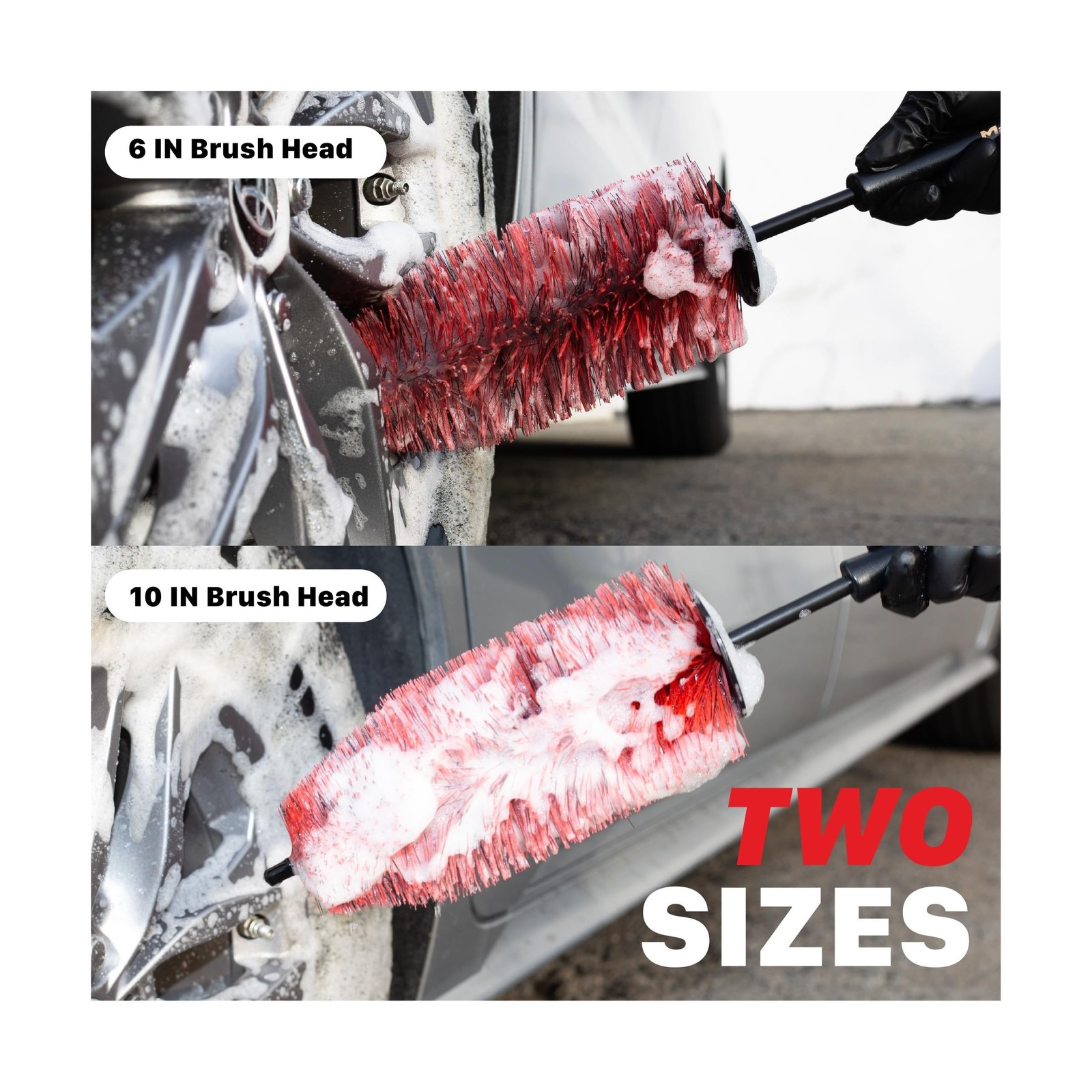Maxshine Wheel & Rim Brush 10” – Large Soft Bristle PP Material with