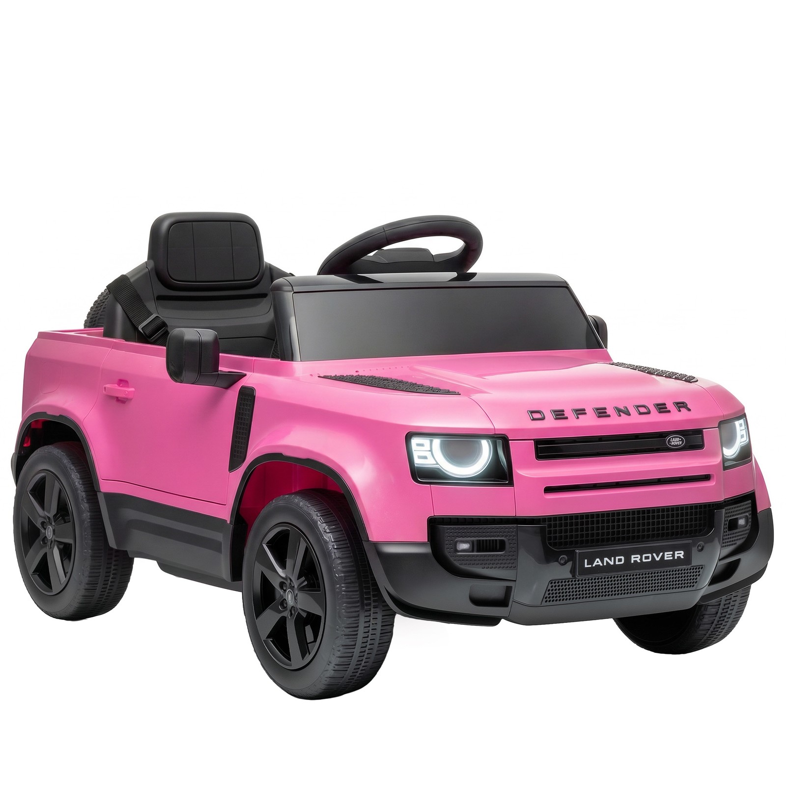 Qaba 12V Ride on Car Licensed Land Rover with Suspension & Remote, Pink