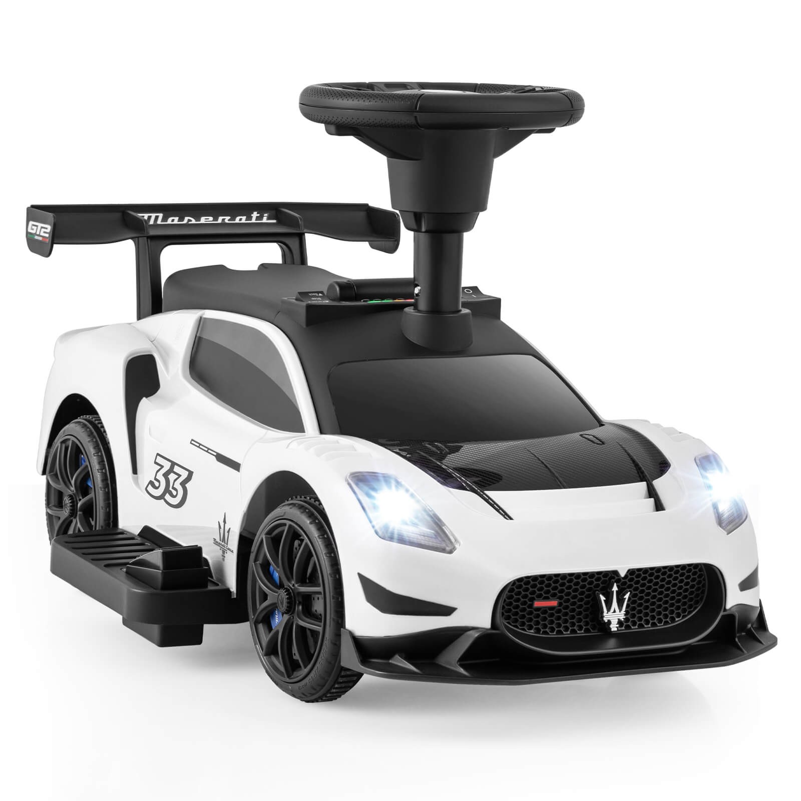 Electric Kids Ride on Push Car Maserati Licensed Foot to Floor Push Car w/Horn