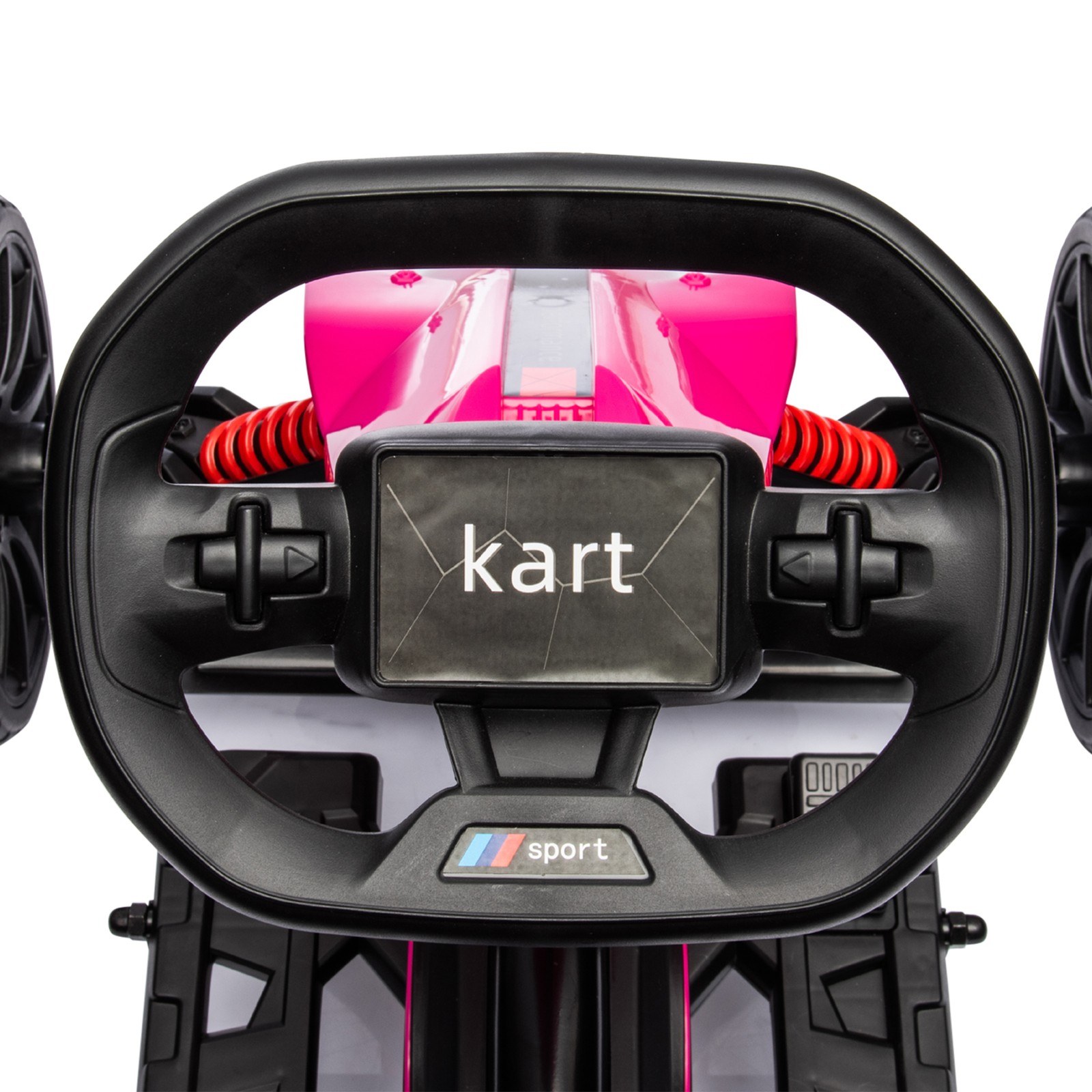 12V Electric Go Kart for Kids w/ Adjustable Speed, Pink