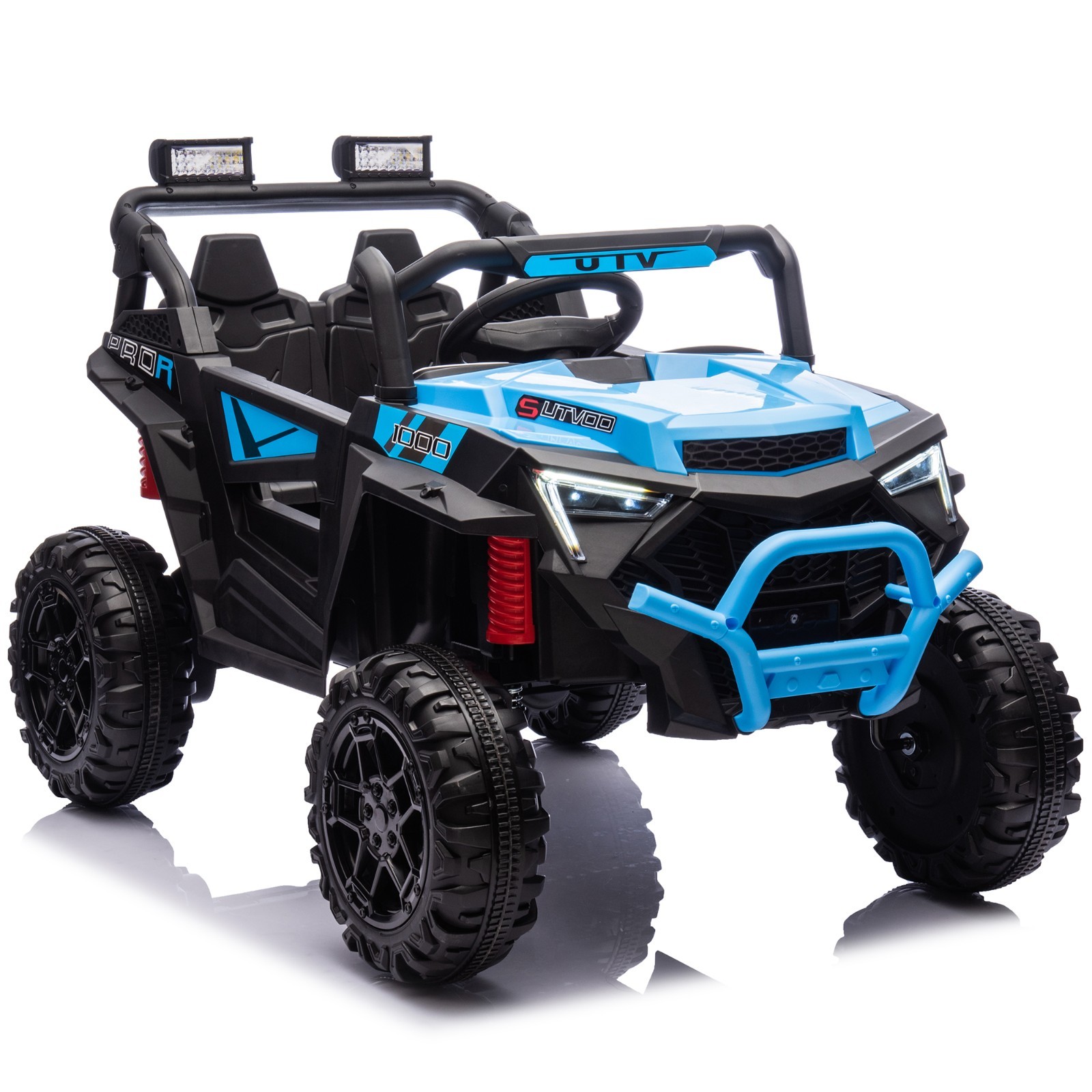 24V 400W Electric Ride on UTV Car Toys Power Wheels for Kids 3-5 W/ Remote, Blue