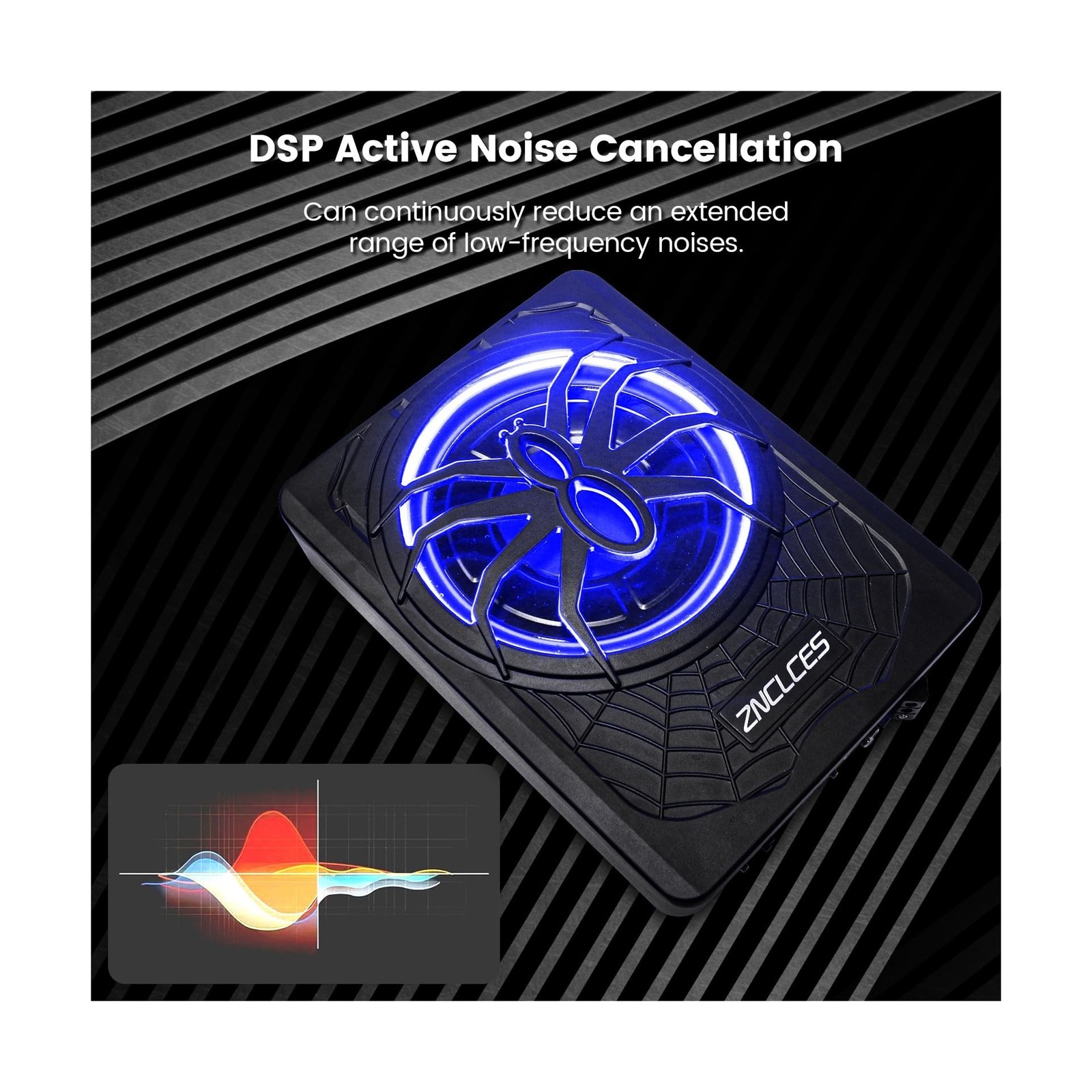 2025 Upgraded 10″1200W Slim Under Seat Powered Car Subwoofer, Car/Truck Sub B…