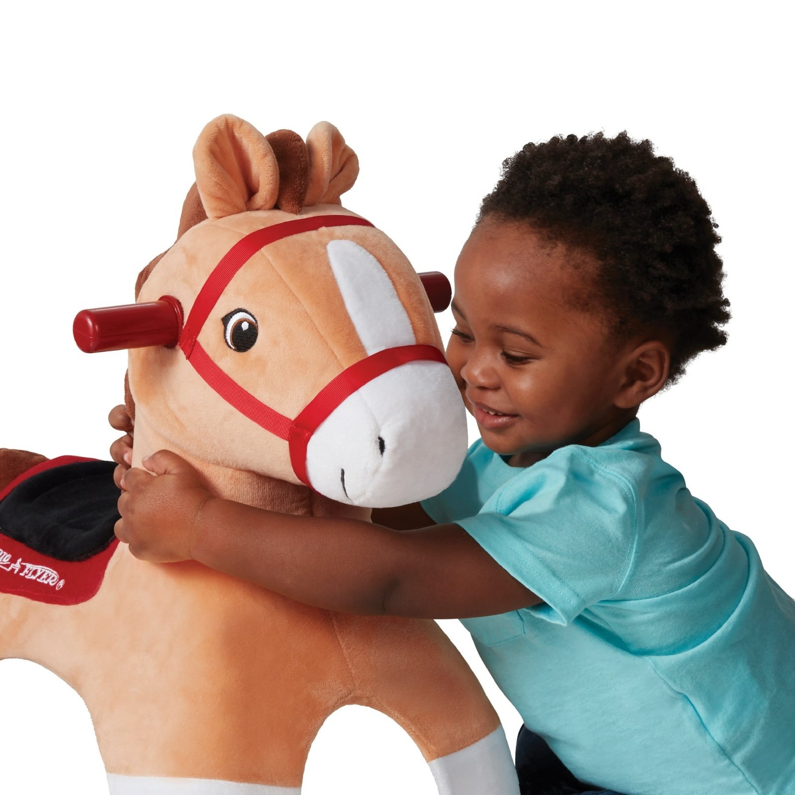 Radio Flyer, Boots: Rolling Pony, Plush Caster Ride-on Horse for Girls and Boys