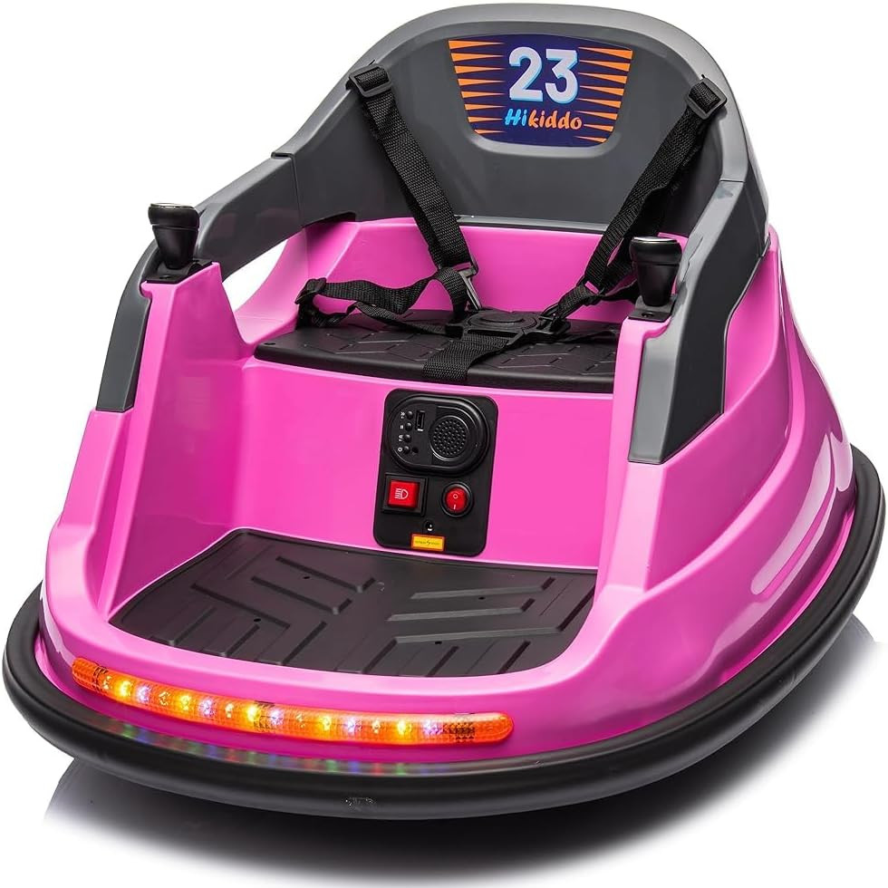 Hikido 12V Baby Bumper Car, Electric Kids Bumper Car for Toddlers 1.5-5 W/Remote