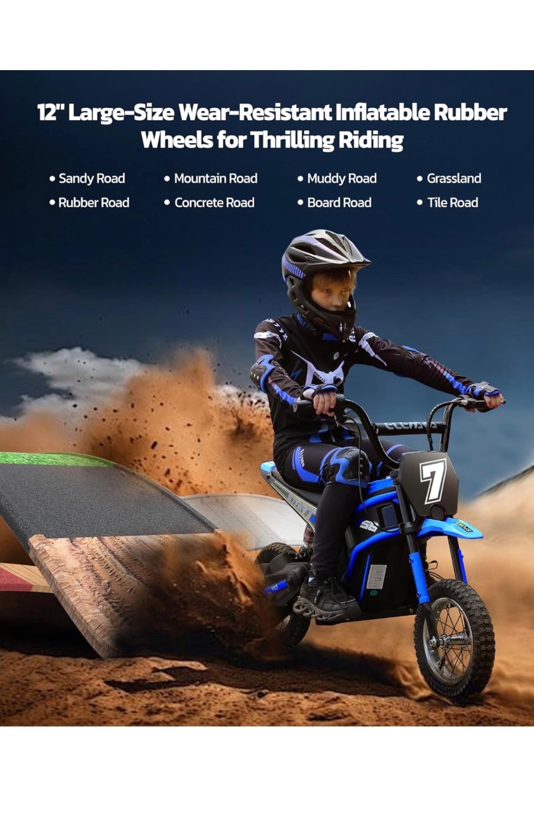 24V Kids Electric Motorcycle Aprilia Licensed&Dirt Bike Speed 6-12mph for Age 3+