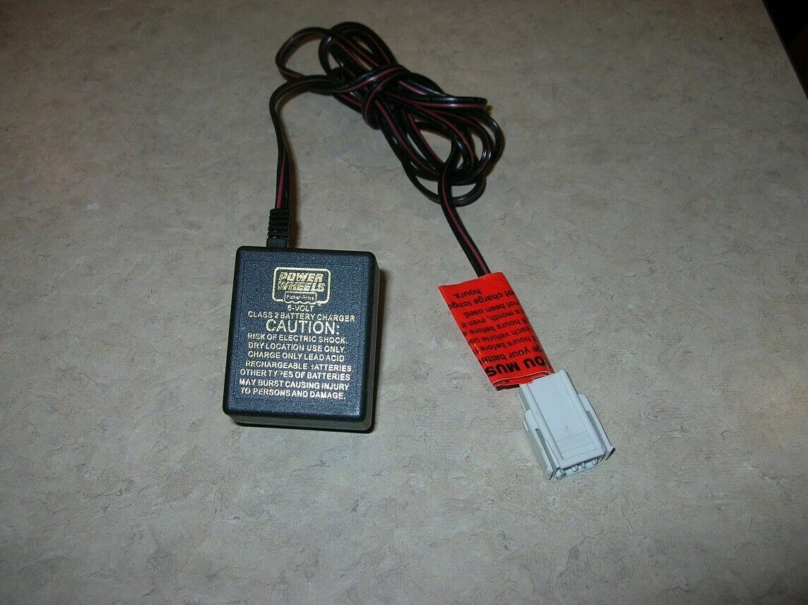 6v Power Wheels green battery charger Fisher Price white wall cable plug power