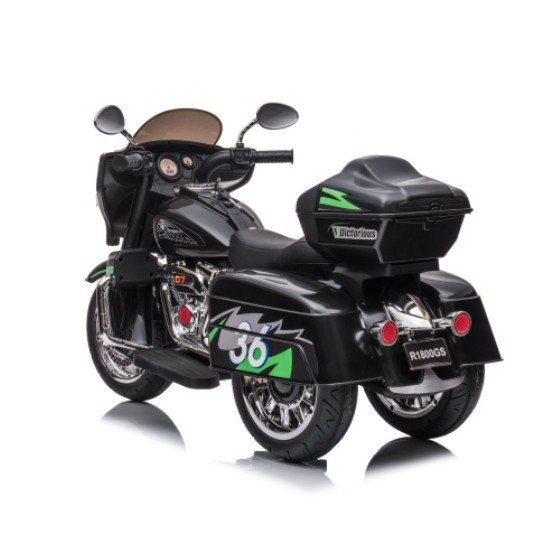 12V Kids Electric Ride On Motorcycle 3-Wheel Two-Seat Bike w/ LED Headlights Key