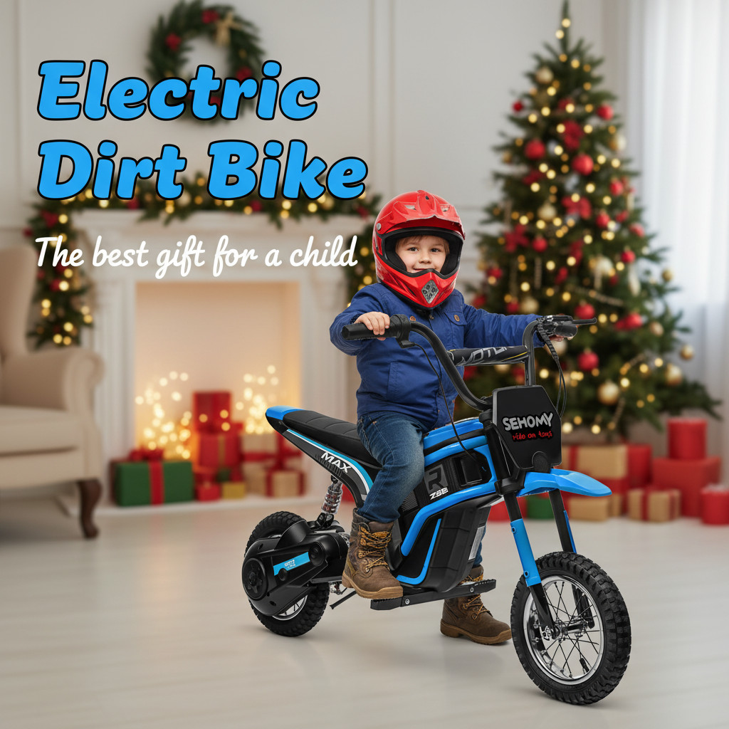 24V 350W Electric Dirt Bike Off-Road Motorcycle For 8+ Kids Motor Pneumatic Tire