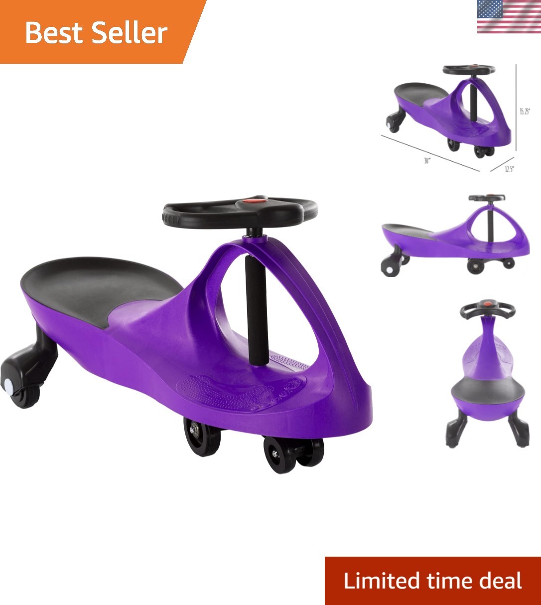 Safe & Fun Wiggle Car – Ride-On Toy for Toddlers, No Gears or Batteries Needed