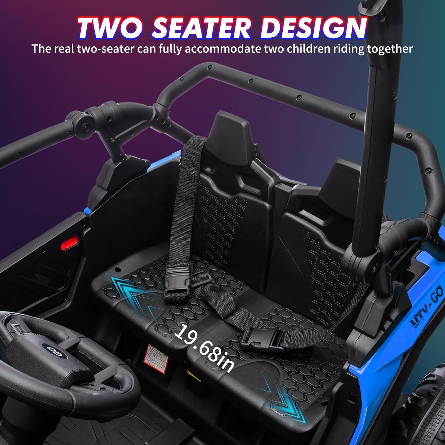 24V Ride On UTV Car for Kids,2 Seater 4WD Electric Toy Truck with Remote Control