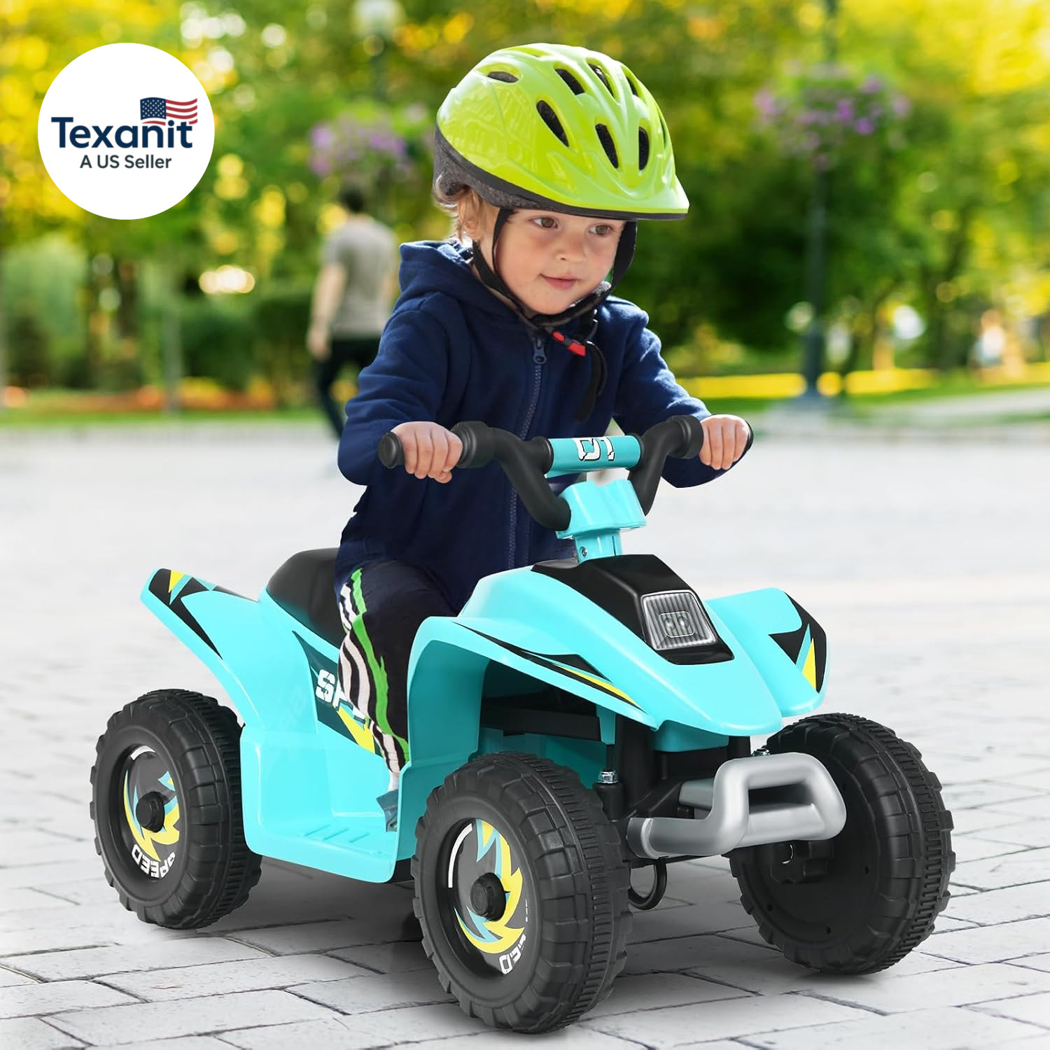Kids ATV, 6V Battery Powered Motorized Ride on Toy Car with High/Low Speeds, Ant