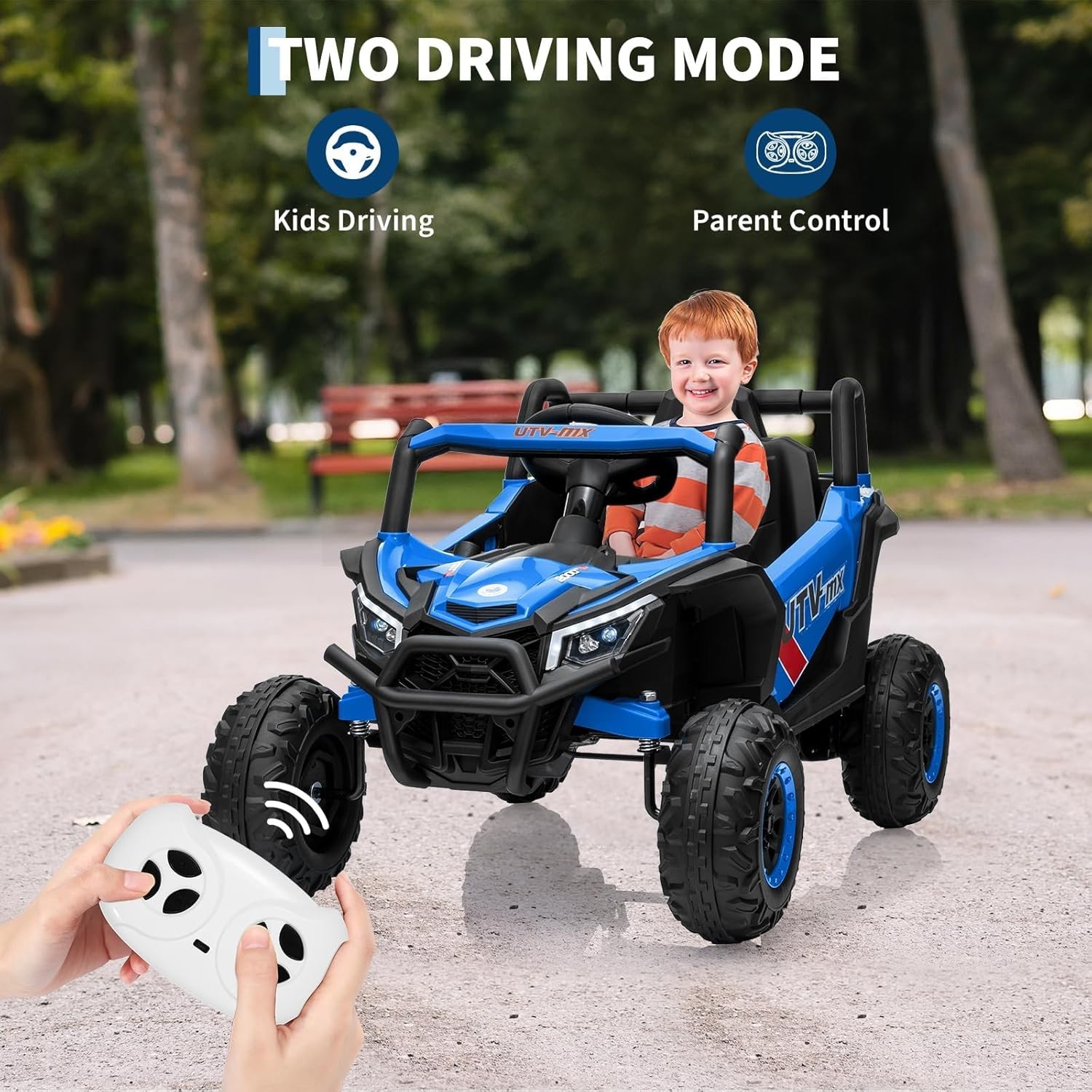 Electric Ride-On Car for Kids with 2.4G Remote Control,Ride-On Toy with 4 Motors