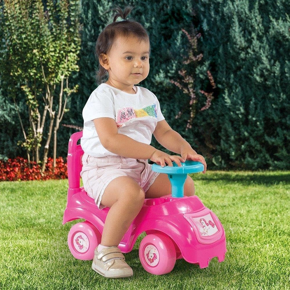 Foot-to-Floor Pink Unicorn Ride-On with Sound for Engaging Play – Ages 12mo+
